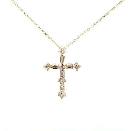 Diamond Baguette Cross