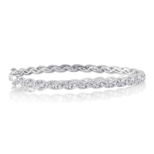 1.61CT 14K W/G DIAMOND BANGLE