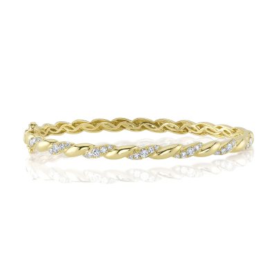 0.81CT 14K Y/G DIAMOND BANGLE