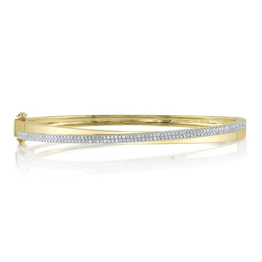 0.40CT 14K Y/G DIAMOND BANGLE