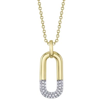 0.10CT 14K Y/G DIAMOND NECKLACE