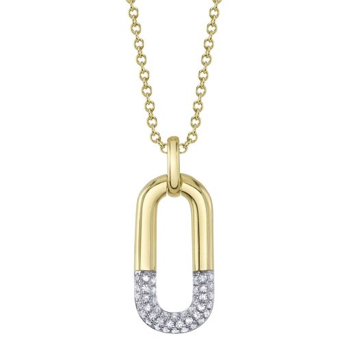 0.10CT 14K Y/G DIAMOND NECKLACE